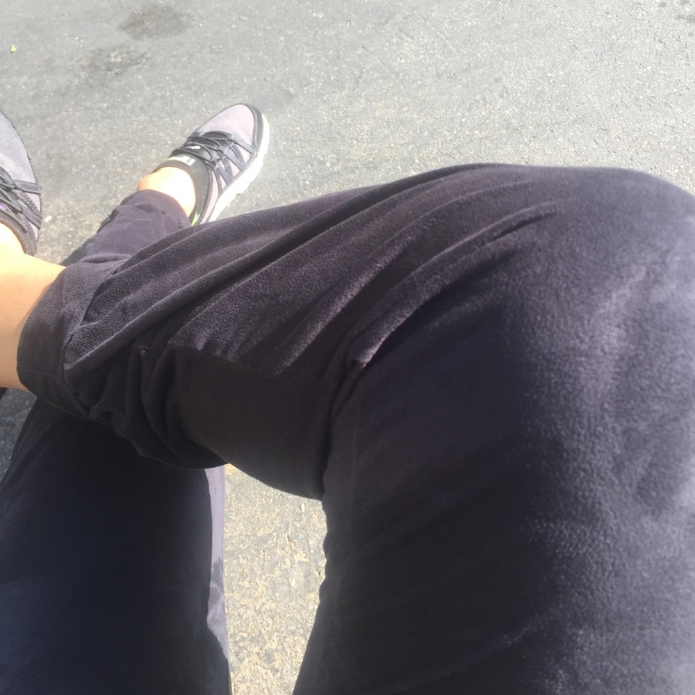 Black joggers w/tapered ankle & drawstring waist, juniors sz Lg - Picture 4 of 8